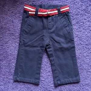 Janie and Jack baby Navy dress pants with belt - 6-12 months